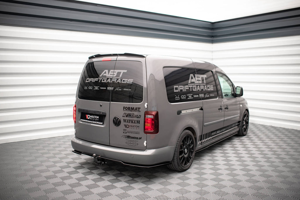 Maxton Design Heckansatz VW Caddy Long Mk3 Facelift schwarz Hochglanz für Volkswagen Caddy Mk3 Facelift