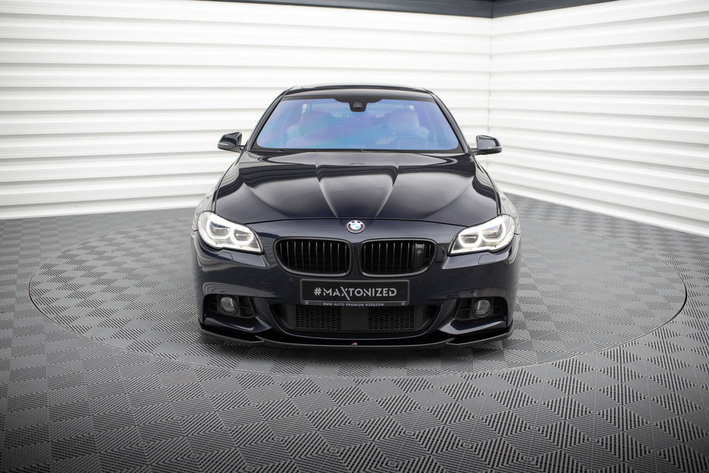 Maxton Design Street+ Spoilerlippe Front Ansatz V.4 passend für BMW 5er F10/F11 M-Paket schwarz Hochglanz
