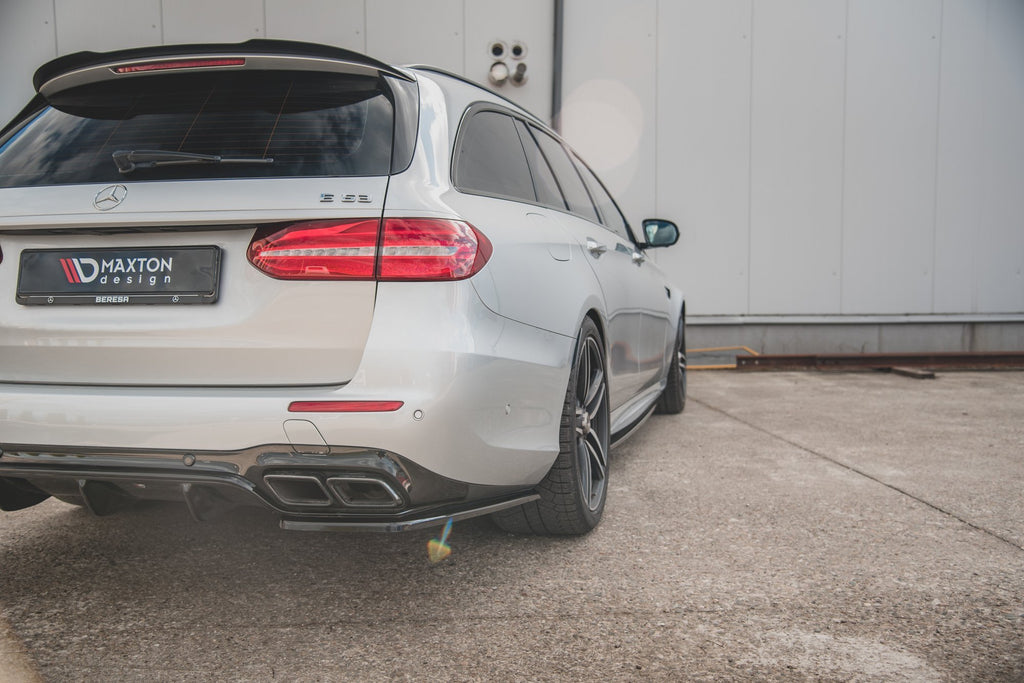 Maxton Design Heck Ansatz Flaps Diffusor passend für Mercedes-Benz E63 AMG Kombi/Limousine S213/W213 schwarz Hochglanz