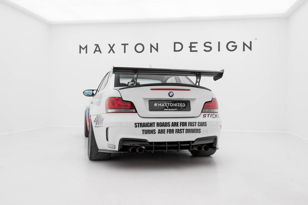 Maxton Design Carbon Spoiler With Internal Brackets Uprights V.2 BMW 1er M E82 für BMW M1 E82