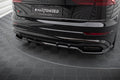 Maxton Design Street+ Mittlerer Diffusor RACE passend für V.1 Audi SQ8 / Q8 S-Line Mk1 Facelift schwarz Hochglanz