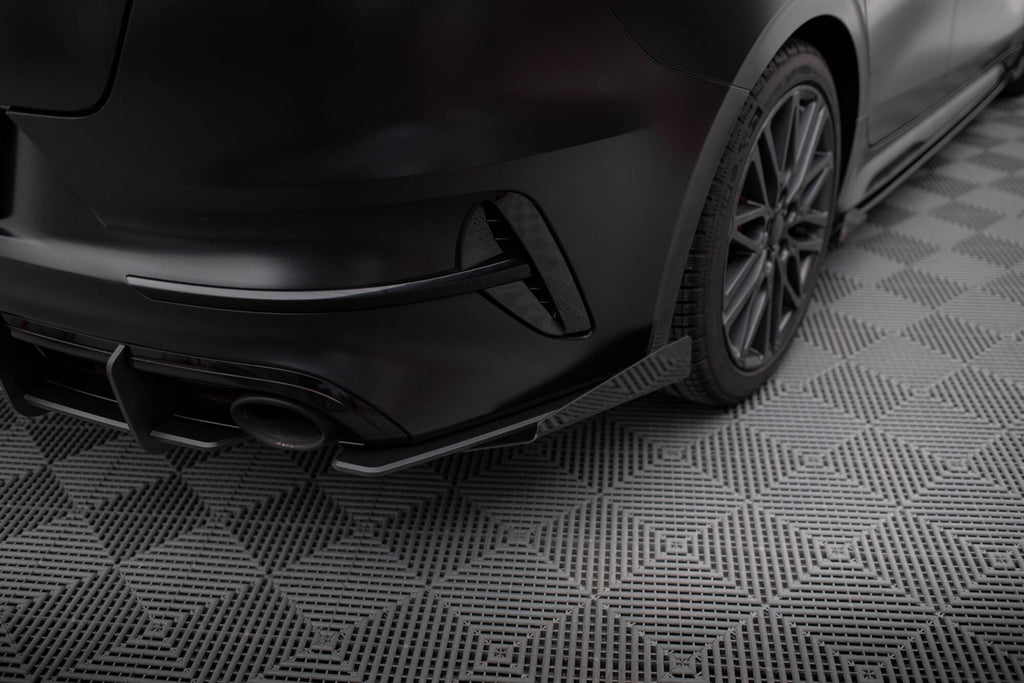 Maxton Design Street Pro Heck Ansatz Flaps Diffusor + Flaps passend für Kia Proceed GT Mk1 Facelift schwarz Hochglanz
