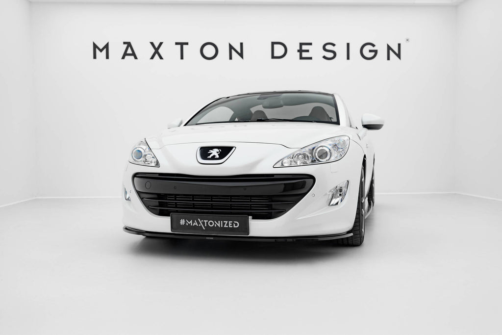 Maxton Design Street+ Spoilerlippe Front Ansatz V.1 passend für Peugeot RCZ Mk1 schwarz Hochglanz