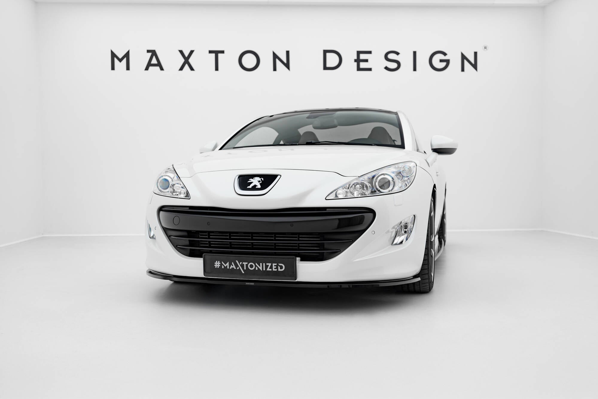 Maxton Design Street+ Spoilerlippe Front Ansatz V.1 passend für Peugeot RCZ Mk1 schwarz Hochglanz