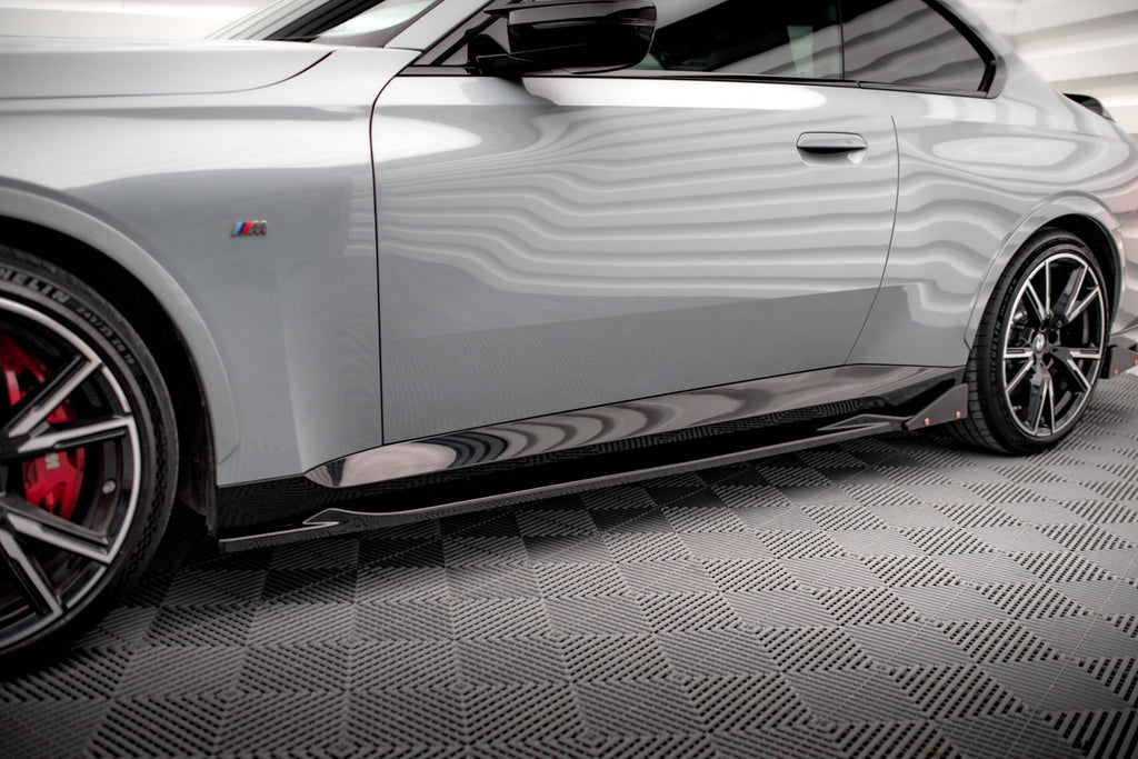 Maxton Design Street+ Seitenschweller Leisten V.2 passend für + Flaps passend für BMW 2 Coupe M-Paket / M240i G42