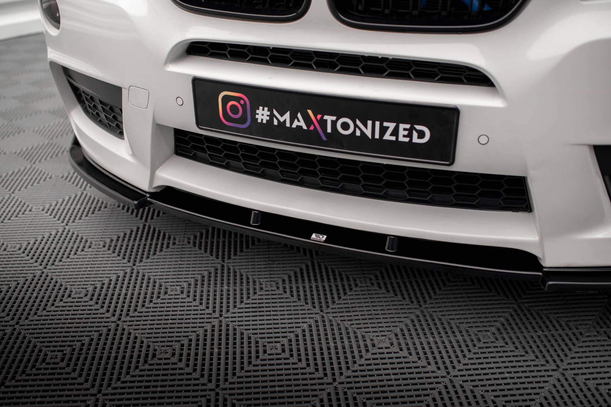 Maxton Design Street+ Spoilerlippe Front Ansatz passend für BMW X3 M-Paket F25 schwarz Hochglanz