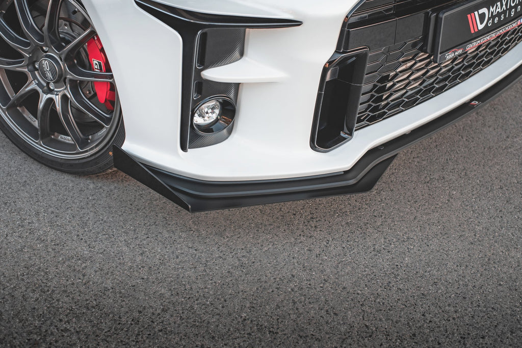 Maxton Design Street Pro Street+ Spoilerlippe Front Ansatz passend für + Flaps passend für Toyota GR Yaris Mk4 schwarz Hochglanz