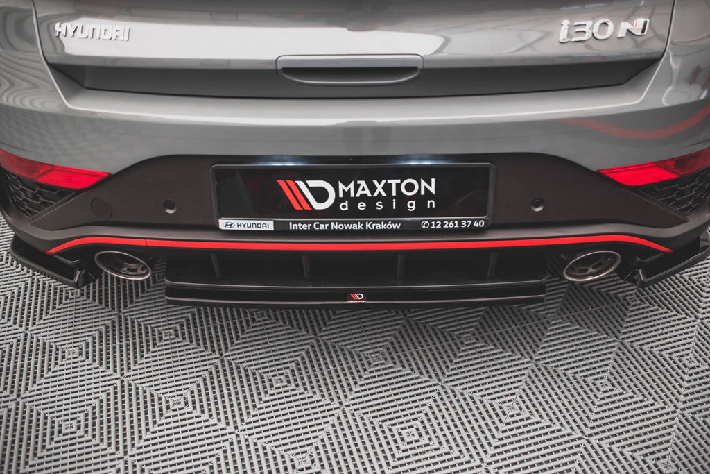 Maxton Design Heckansatz Hyundai I30 N Hatchback Mk3 Facelift schwarz Hochglanz für Hyundai I30 N MK3 Facelift