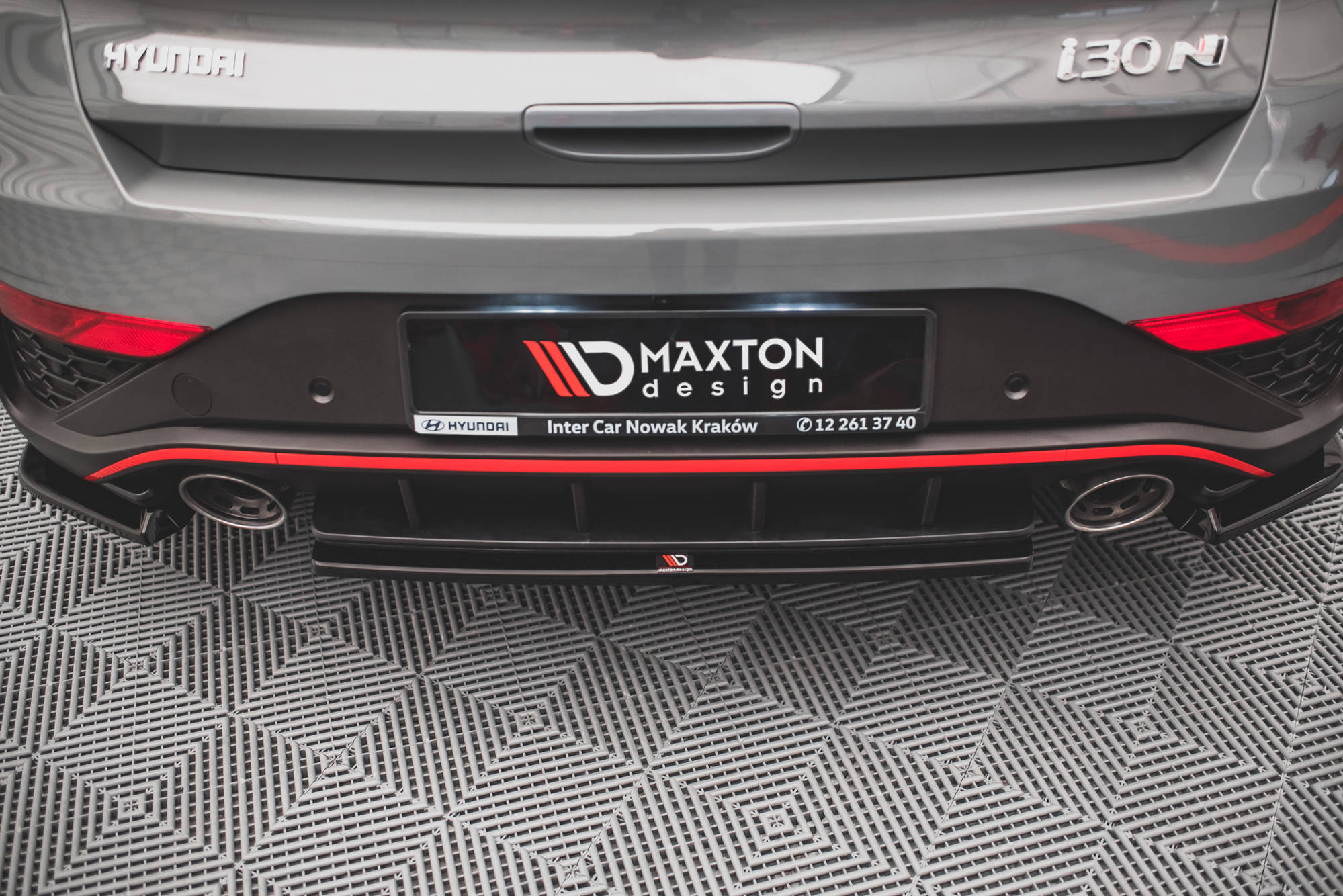 Maxton Design Heckansatz Hyundai I30 N Hatchback Mk3 Facelift schwarz Hochglanz für Hyundai I30 N MK3 Facelift