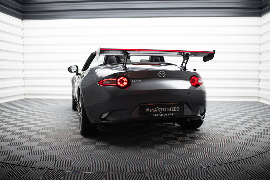 Maxton Design Carbon Spoiler With Internal Brackets Uprights + LED Mazda MX-5 ND (Mk4) für Mazda MX-5 Mk4 (ND)
