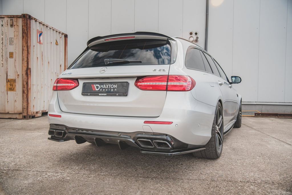 Maxton Design Spoiler CAP V.2 passend für Mercedes-Benz E Kombi S213 schwarz Hochglanz