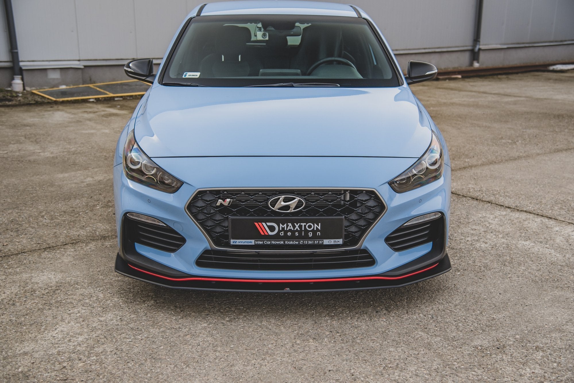 Maxton Design Street Pro Street+ Spoilerlippe Front Ansatz passend für + Flaps passend für Hyundai I30 N Mk3 Hatchback / Fastback schwarz Hochglanz