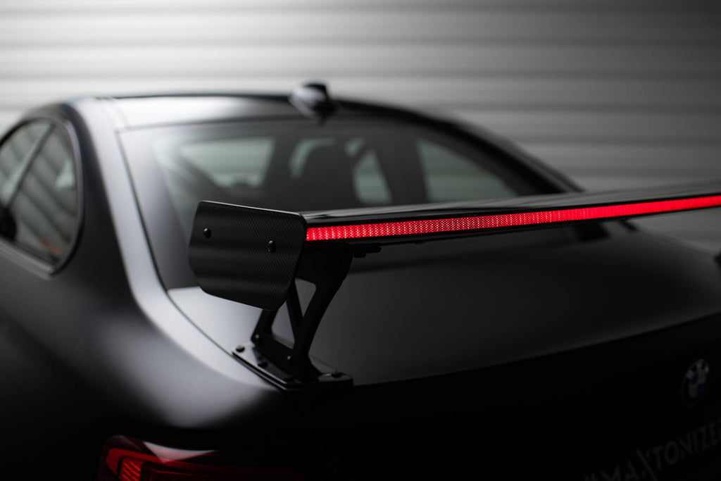 Maxton Design Carbon Spoiler With External Brackets Uprights + LED BMW M2 F87 / 2 / 2 M-Paket F22 für BMW M2 F87