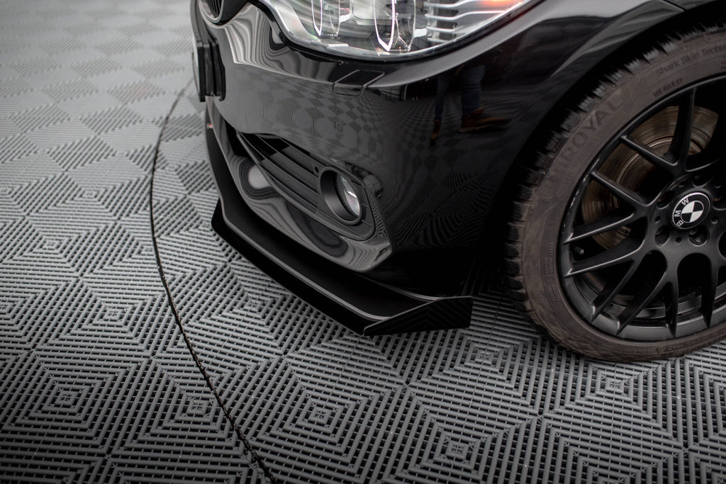 Maxton Design Front Stoßstange Flaps passend für BMW 4er Gran Coupe F36 schwarz Hochglanz