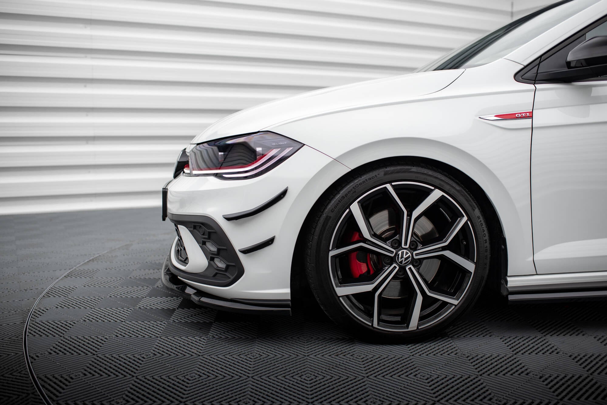 Maxton Design Stoßstangen Flaps Wings vorne Canards passend für VW Polo GTI Mk6 Facelift