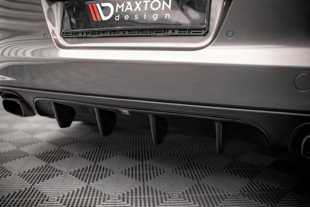 Maxton Design Diffusor Heck Ansatz passend für Porsche Panamera / Panamera Diesel 970 schwarz Hochglanz