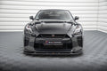 Maxton Design Street+ Spoilerlippe Front Ansatz V.2 passend für Nissan GTR R35 Facelift schwarz Hochglanz