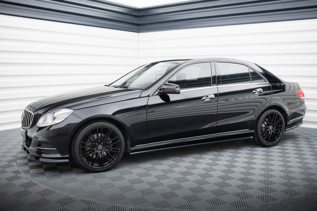 Maxton Design Street+ Seitenschweller Leisten passend für Mercedes-Benz E W212 Facelift schwarz Hochglanz