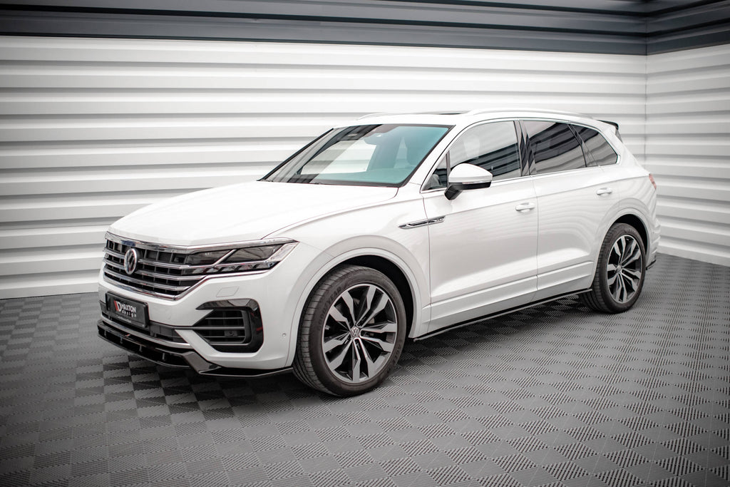 Maxton Design Street+ Seitenschweller Leisten passend für VW Touareg R-line Mk3 schwarz Hochglanz