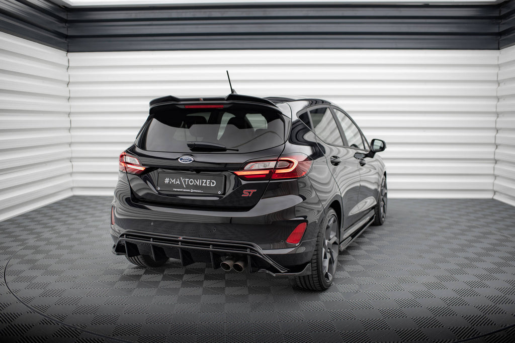 Maxton Design Heck Ansatz Flaps Diffusor V.2 passend für Ford FIesta Mk8 ST schwarz Hochglanz