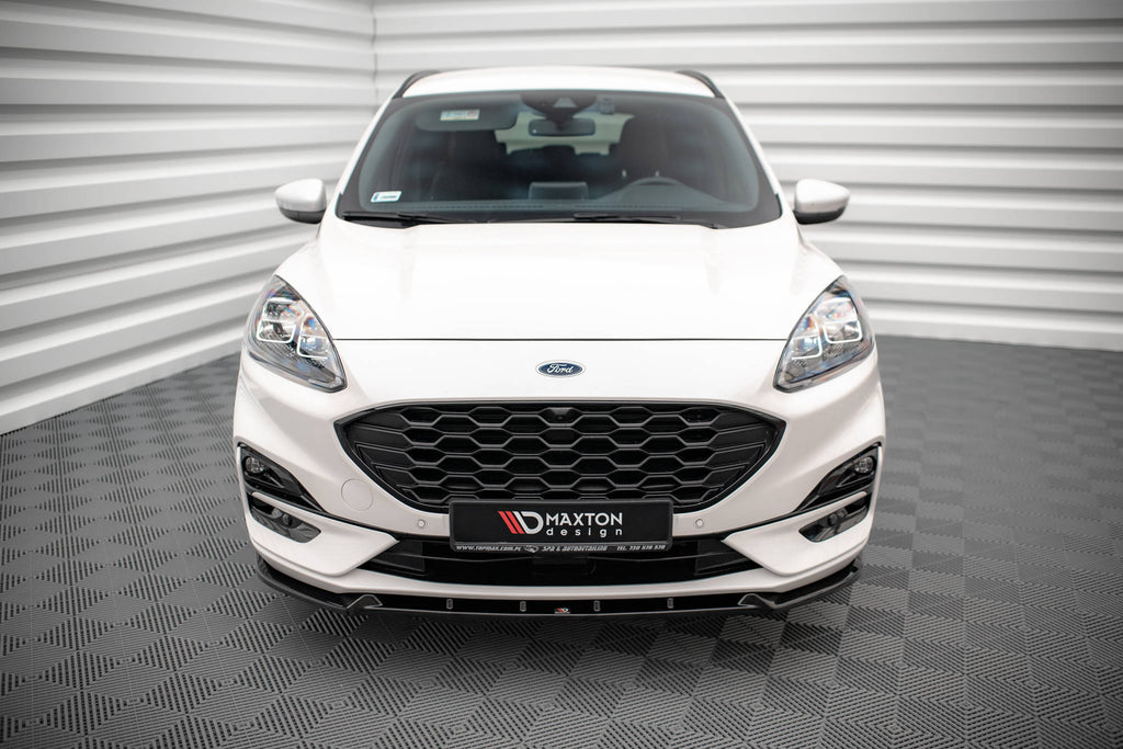 Maxton Design Street+ Spoilerlippe Front Ansatz passend für Ford Kuga ST-Line Mk3 schwarz Hochglanz