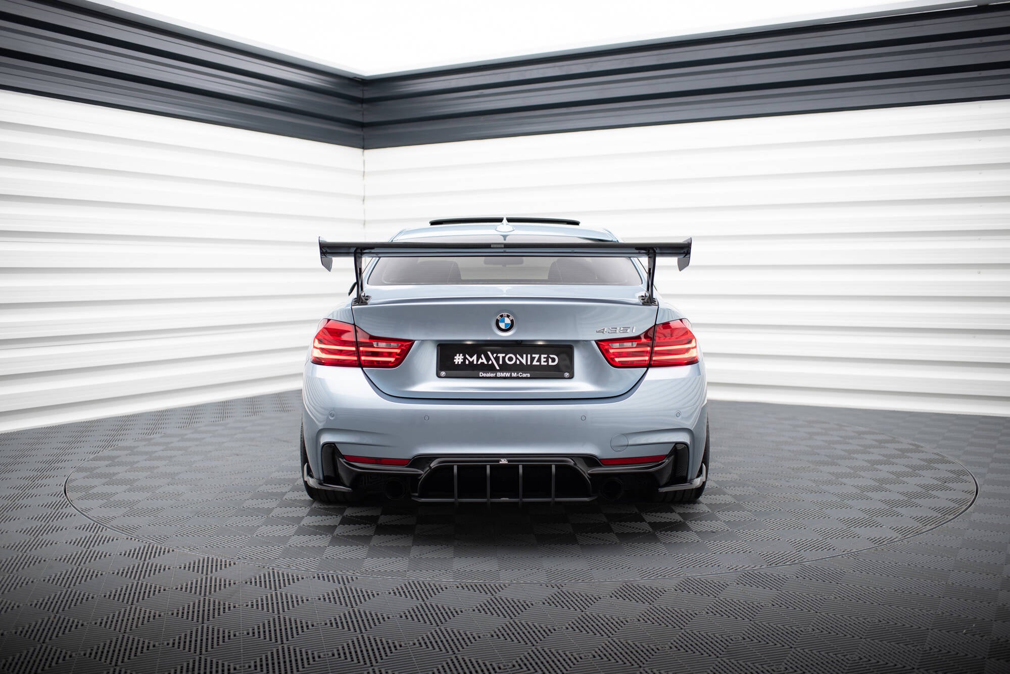 Maxton Design Carbon Spoiler With External Brackets Uprights BMW 4er F32 / 4 F32 M-Paket Coupe für BMW 4er Coupe