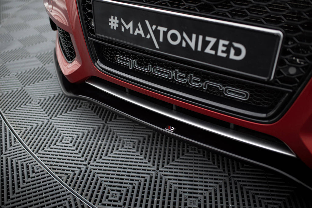 Maxton Design Street+ Spoilerlippe Front Ansatz passend für Audi S5 / A5 S-Line 8T schwarz Hochglanz