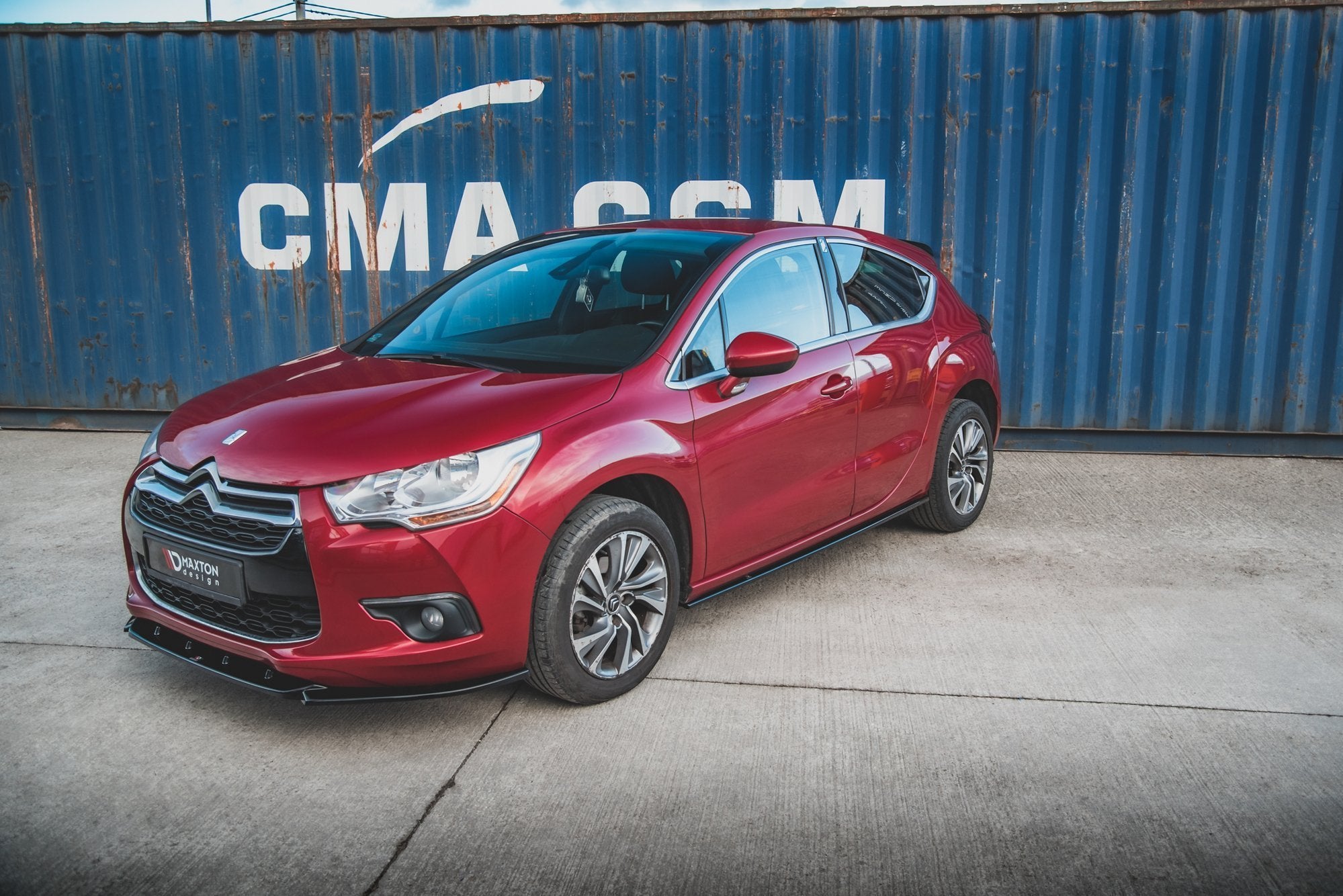 Maxton Design Seitenschweller Ansatz für Citroen DS4 schwarz matt
