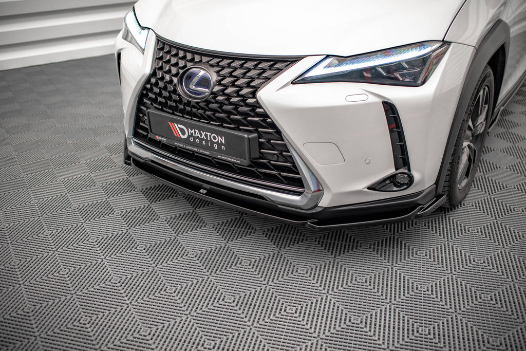 Maxton Design Street+ Spoilerlippe Front Ansatz passend für Lexus UX F-Sport Mk1 schwarz Hochglanz