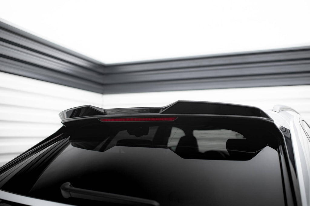 Maxton Design Höher Spoiler CAP 3D passend für Audi Q8 / SQ8 / Q8 S-Line Mk1 schwarz Hochglanz