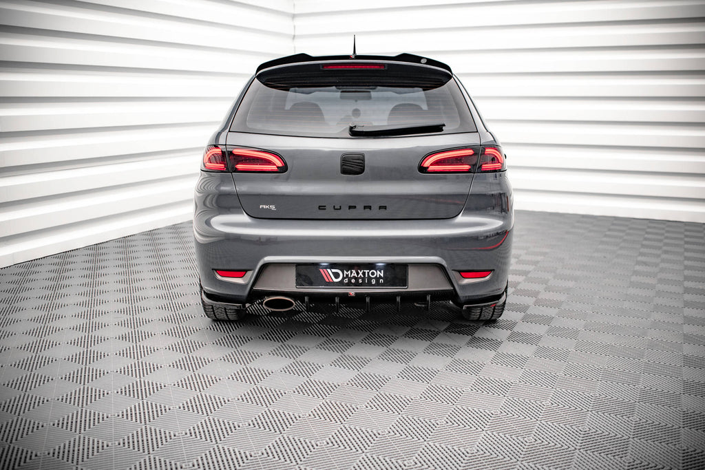 Maxton Design Diffusor Heck Ansatz passend für Seat Ibiza Cupra Mk3 schwarz Hochglanz