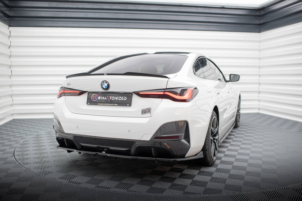 Maxton Design Spoiler CAP passend für BMW i4 / / M440i / 4 Gran Coupe M-Paket G26 schwarz Hochglanz