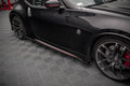 Maxton Design Street+ Seitenschweller Leisten passend für V.1 passend für Nissan 370Z Nismo Facelift schwarz Hochglanz