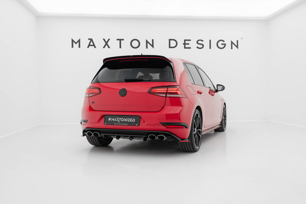 Maxton Design Heckansatz VW Golf R Hatchback Mk7 Facelift schwarz Hochglanz für Volkswagen Golf Mk7 Facelift