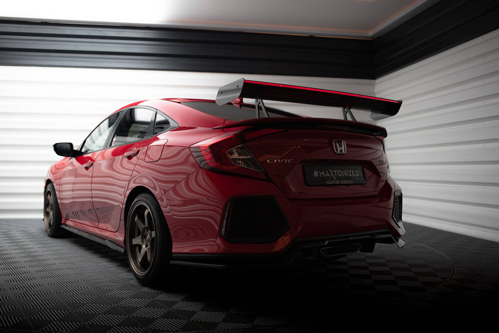 Maxton Design Carbon Spoiler With Upper Swan Mounting + LED Honda Civic SI Mk10 für Honda Civic Mk10