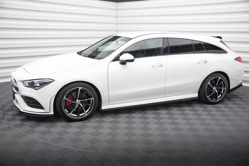 Maxton Design Street+ Seitenschweller Leisten passend für Mercedes-Benz CLA AMG-Line C118 schwarz Hochglanz