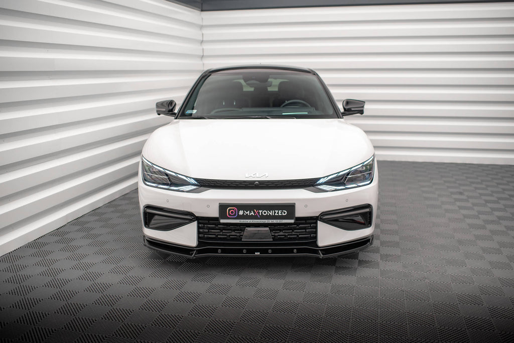 Maxton Design Street+ Spoilerlippe Front Ansatz V.2 passend für Kia EV6 GT-Line Mk1 schwarz Hochglanz