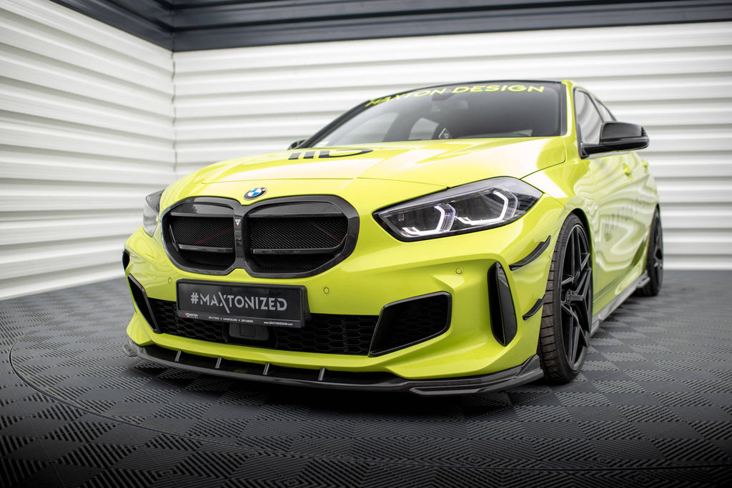 Maxton Design Prepreg Carbon Fiber Street+ Spoilerlippe Front Ansatz passend für BMW 1er M-Paket / M135i / 128ti F40