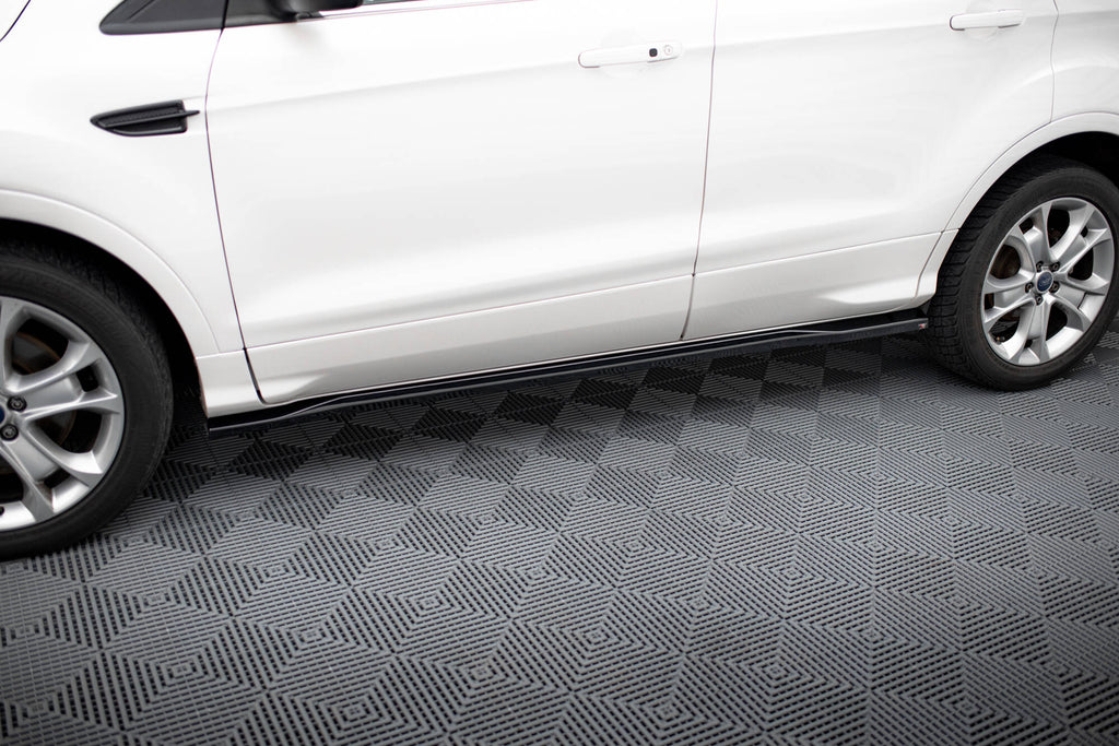 Maxton Design Street+ Seitenschweller Leisten passend für Ford Kuga ST-Line Mk2 Facelift schwarz Hochglanz
