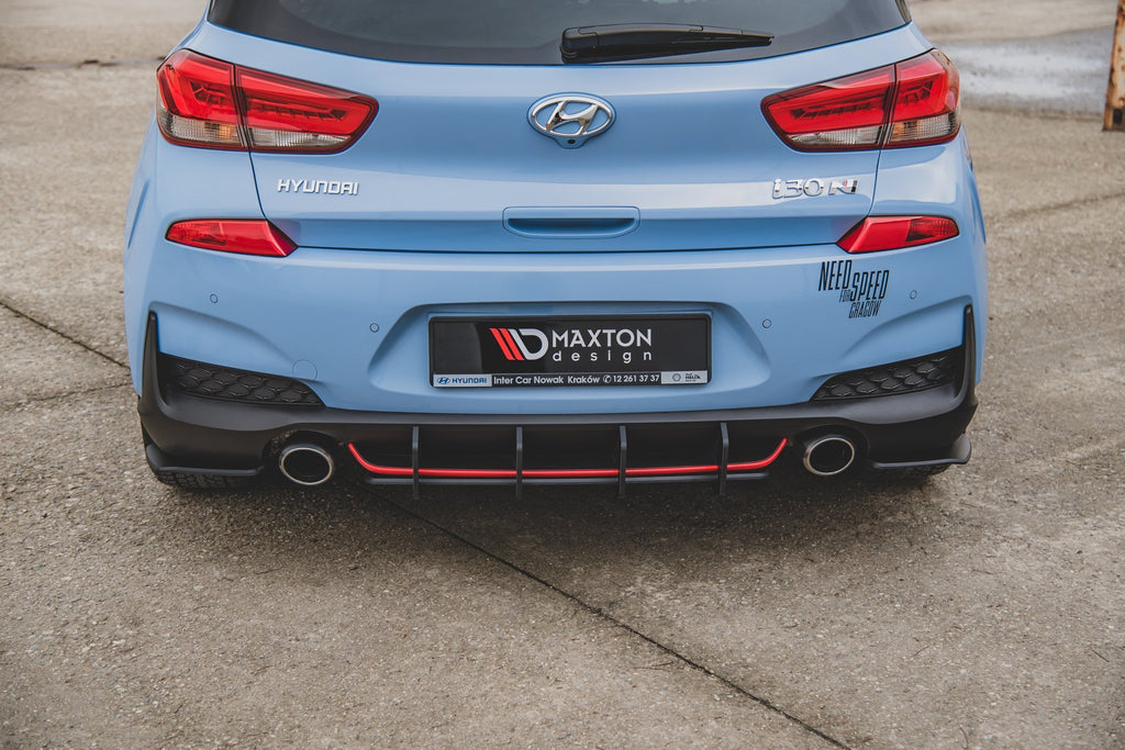 Maxton Design Robuste Racing Heckschürze V.2 passend für Hyundai I30 N Mk3 Hatchback