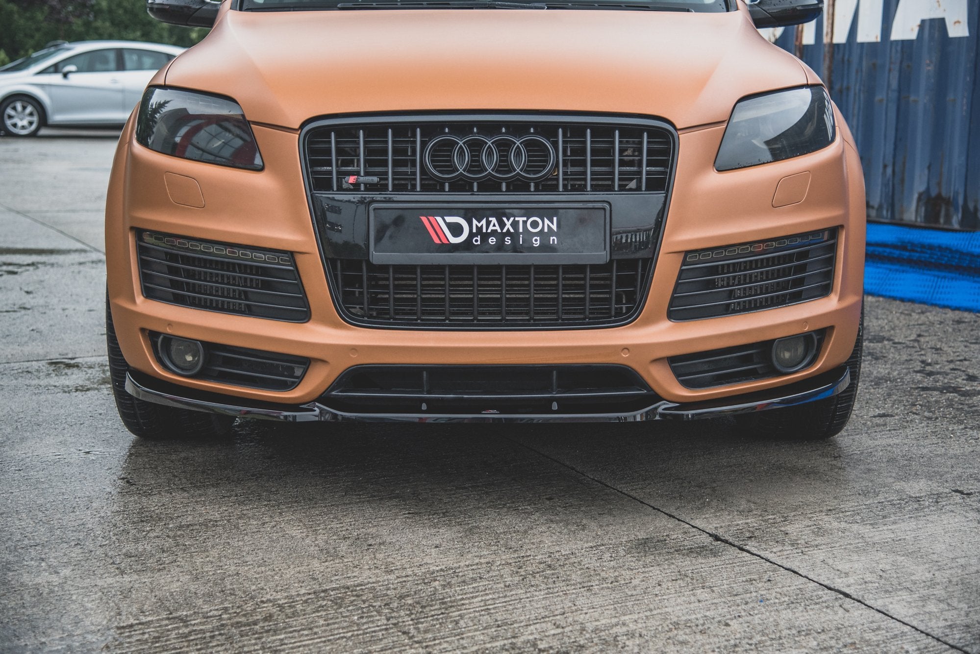 Maxton Design Street+ Spoilerlippe Front Ansatz passend für Audi Q7 S-Line Mk.1 schwarz Hochglanz