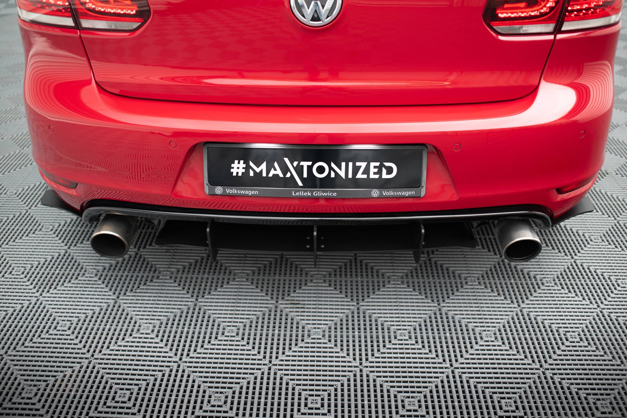 Maxton Design VW GOLF 6 GTI / 35TH Diffusor Heck Ansatz passend für Heckschürze passend für & Heck Ansatz Flaps Diffusor passend für