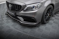 Maxton Design Front Stoßstange Flaps passend für Mercedes-AMG C63 Limousine / Kombi W205 Facelift schwarz Hochglanz