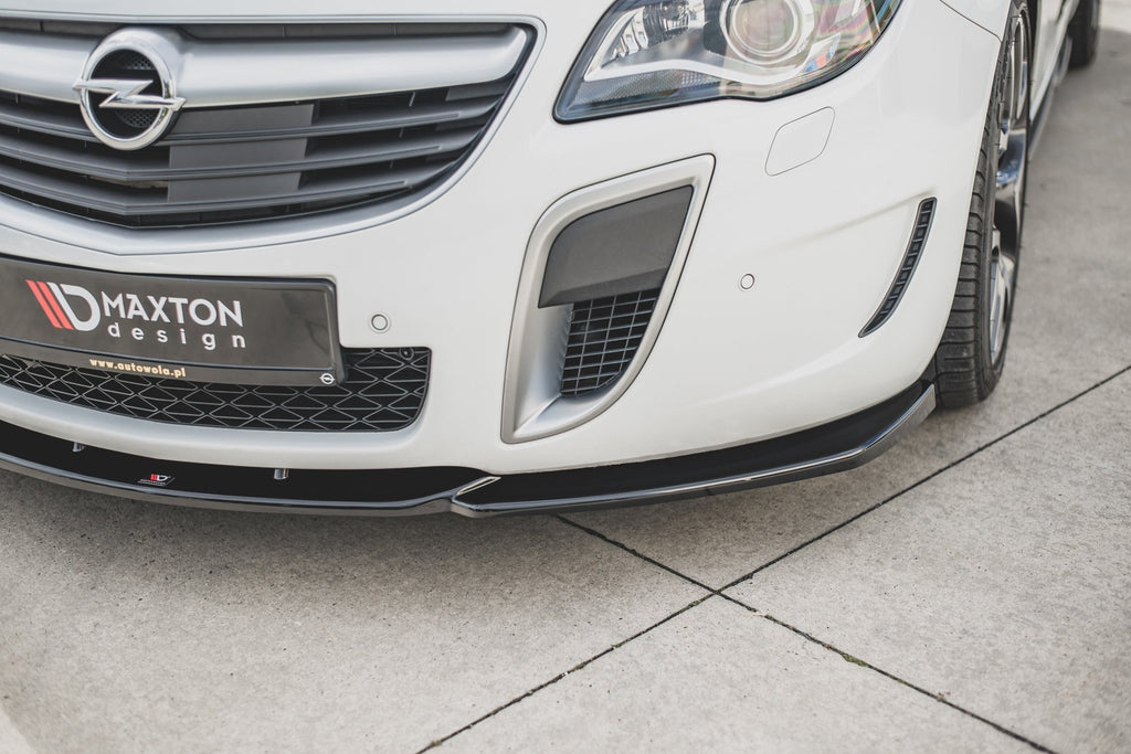 Maxton Design Street+ Spoilerlippe Front Ansatz V.2 passend für Opel Insignia Mk. 1 OPC Facelift schwarz Hochglanz