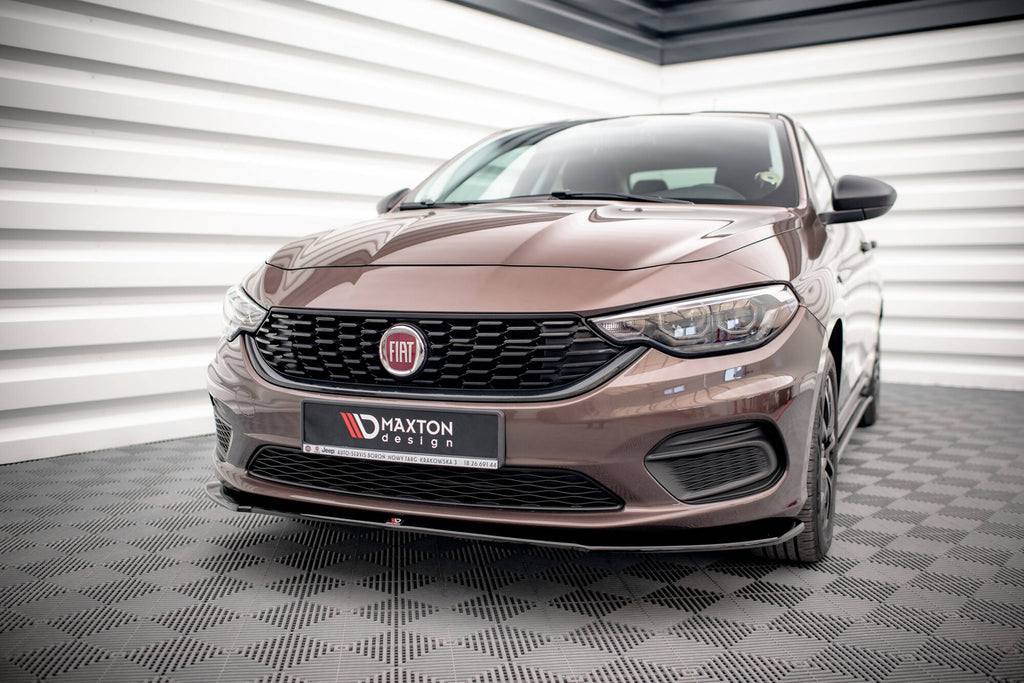 Maxton Design Street+ Spoilerlippe Front Ansatz passend für Fiat Tipo S-Design schwarz Hochglanz