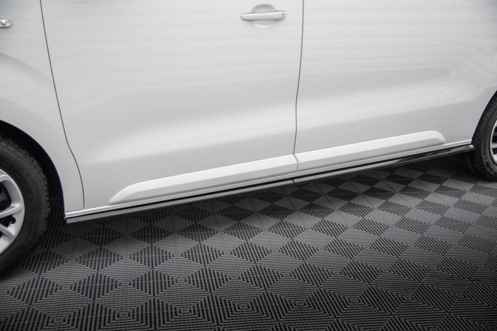 Maxton Design Street+ Seitenschweller Leisten passend für Peugeot Expert l2 /l3 Mk3 schwarz Hochglanz