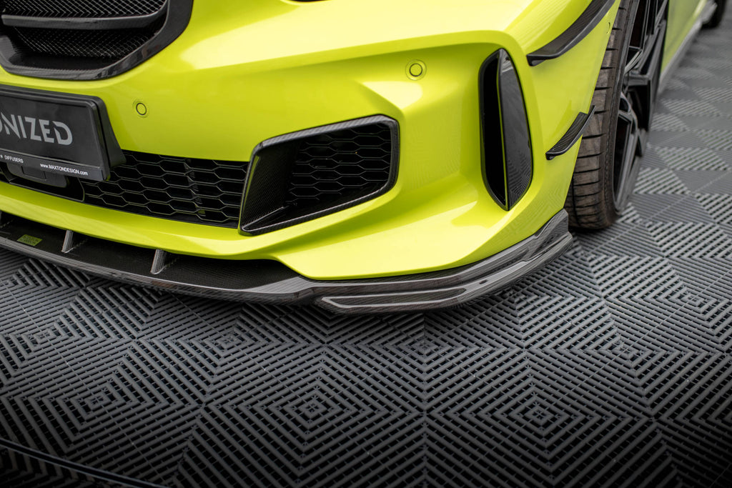 Maxton Design Prepreg Carbon Fiber Street+ Spoilerlippe Front Ansatz passend für BMW 1er M-Paket / M135i / 128ti F40