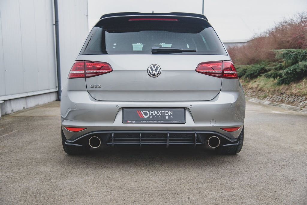Maxton Design Diffusor Heck Ansatz passend für Heckschürze V.2 passend für VW Golf 7 GTI