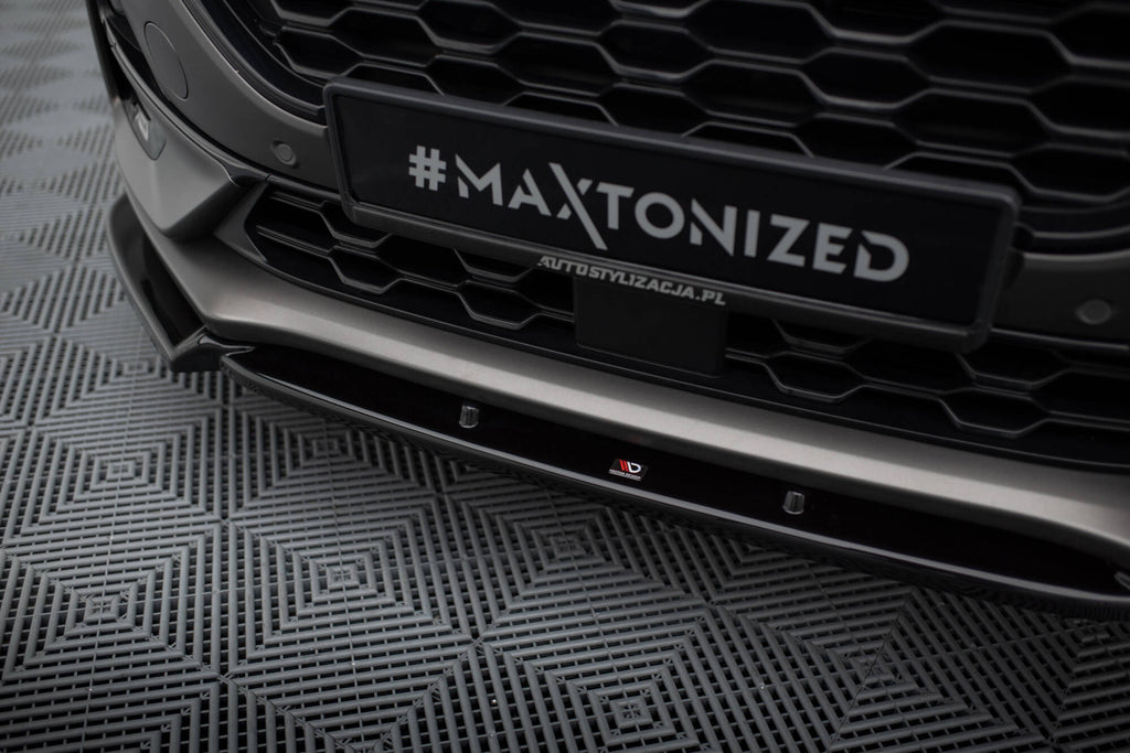 Maxton Design Street+ Spoilerlippe Front Ansatz V.1 passend für Ford Puma ST-Line Mk1 schwarz Hochglanz