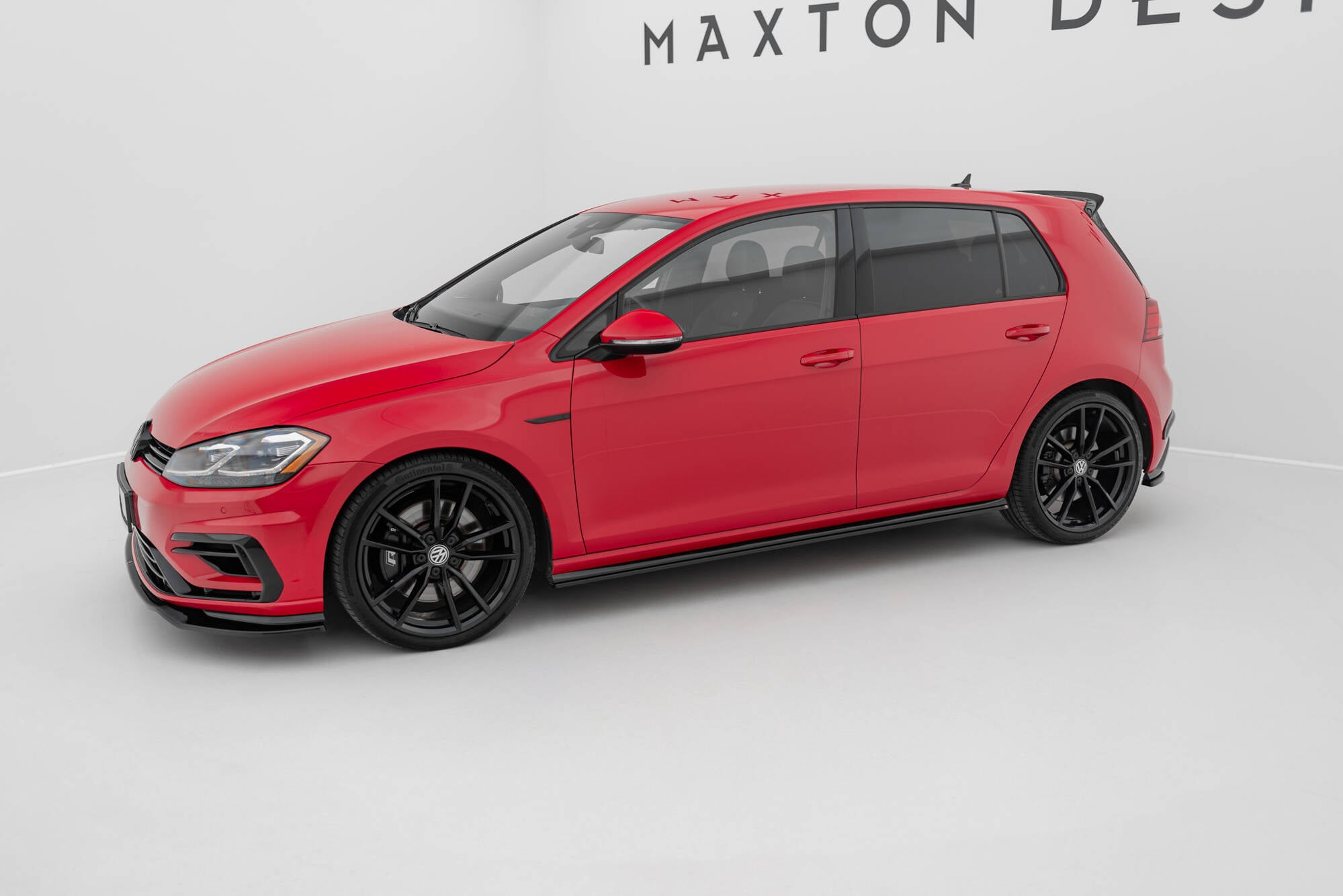 Maxton Design Street+ Seitenschweller Leisten V.2 passend für VW Golf R / R-Line Mk7 Facelift schwarz Hochglanz